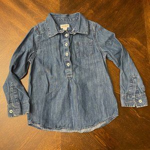 Girls Denim Tunic Shirt Size 5T - Cat & Jack